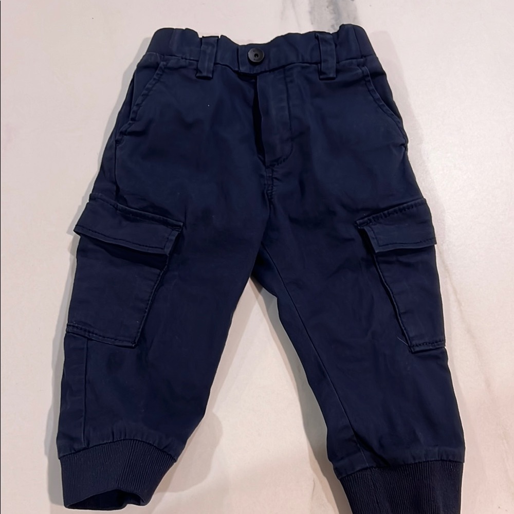 BOSS Navy Blue Kids Cargo Pants
